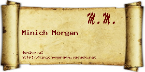 Minich Morgan névjegykártya